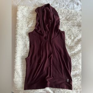 Burgundy Born Primitive Sleeve-less Hooded Shirt